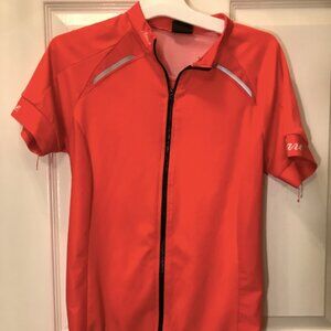 Andare Cycling Jersey Size Medium – Coral – Short Sleeve Zip Front - Pocket In B